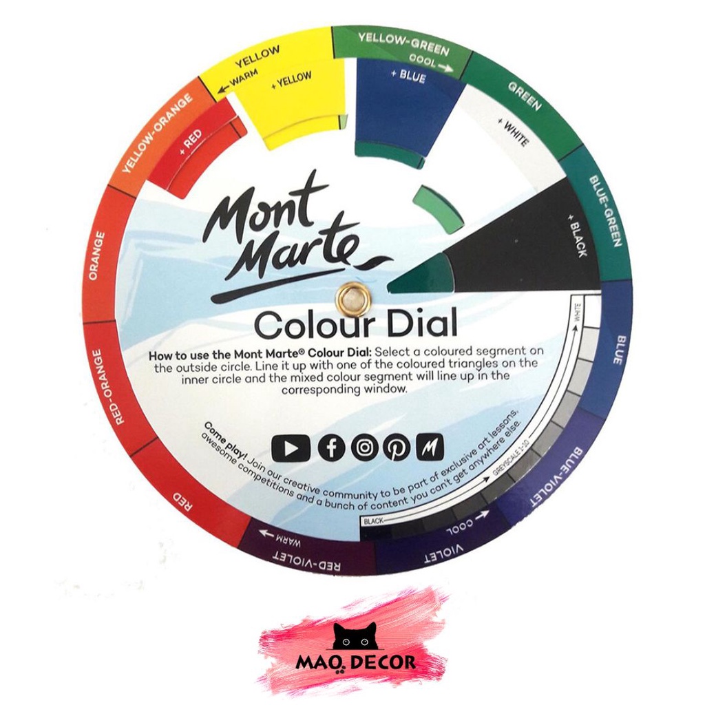 Bảng hướng dẫn pha màu Mini Mont Marte