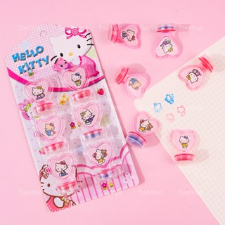 Set 6 con dấu Hello Kitty dễ thương cute TooYoo BK00286
