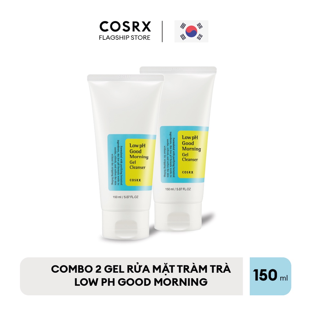 Combo 2 Gel Rửa Mặt  COSRX Low pH Good Morning Gel Cleanser