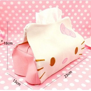 Túi Đựng Khăn Giấy Làm Từ Da Hình Hello Kitty