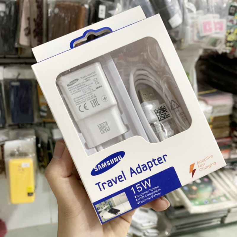 Nguyên Hộp - Bảo Hành 12TH - Bộ Sạc samsung Củ 2A Kèm Dây Micro 1.2M Dùng cho Các Dòng Androi - Happy Shop.