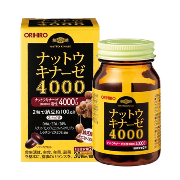Viên uống ngừa đột quỵ tai biến Natto Kinase Orihiro Nhật Bản 60 viên