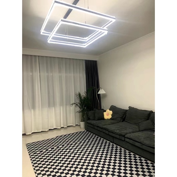 ❤️ Thảm poly trải sàn hoạ tiết kẻ Caro phong cách cổ điển DECOR phòng khách,phòng ngủ,studio sang xịn