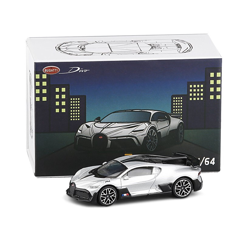 Xe mô hình JKM 1:64 Bugatti Divo (Màu Bạc)