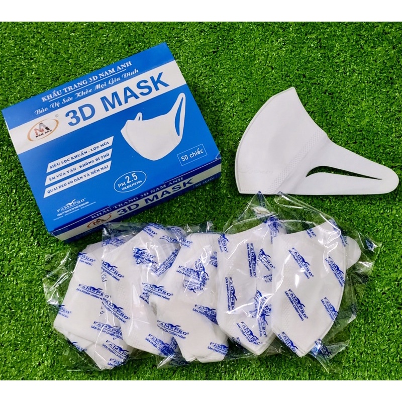 ✅ [ Hộp 50 cái ] Khẩu trang 3D Nhật unicharm 5D Mask Famapro Nam Anh chính hãng