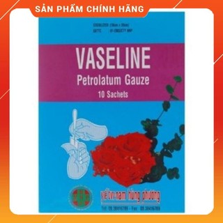 Gạc Vaseline Làm Mềm Da Bị Bỏng (Hộp 10 Miếng)