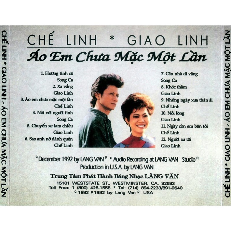 ĐĨA CD 497 -LANG VAN CD - 116 AO EM CHUA MAC MOT LAN (CHE LINH & GIAO LINH) chất lượng cao