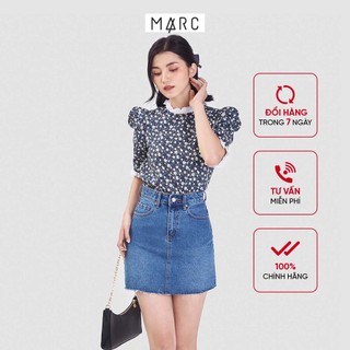 Áo kiểu nữ MARC FASHION họa tiết hoa viền ren cổ và tay FATH030921