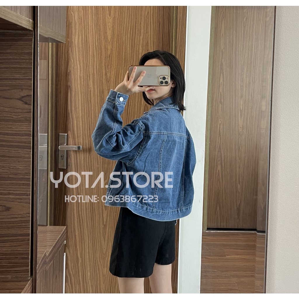 Áo khoác jeans croptop - J014