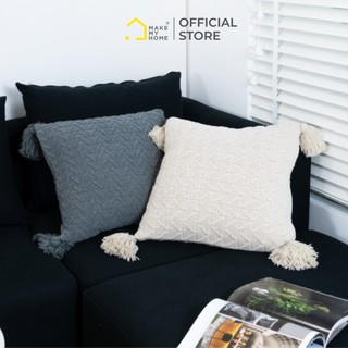 Gối Vuông Trang Trí Gối Sofa Đơn Giản (Có Kèm Ruột) Make My Home POMPOM