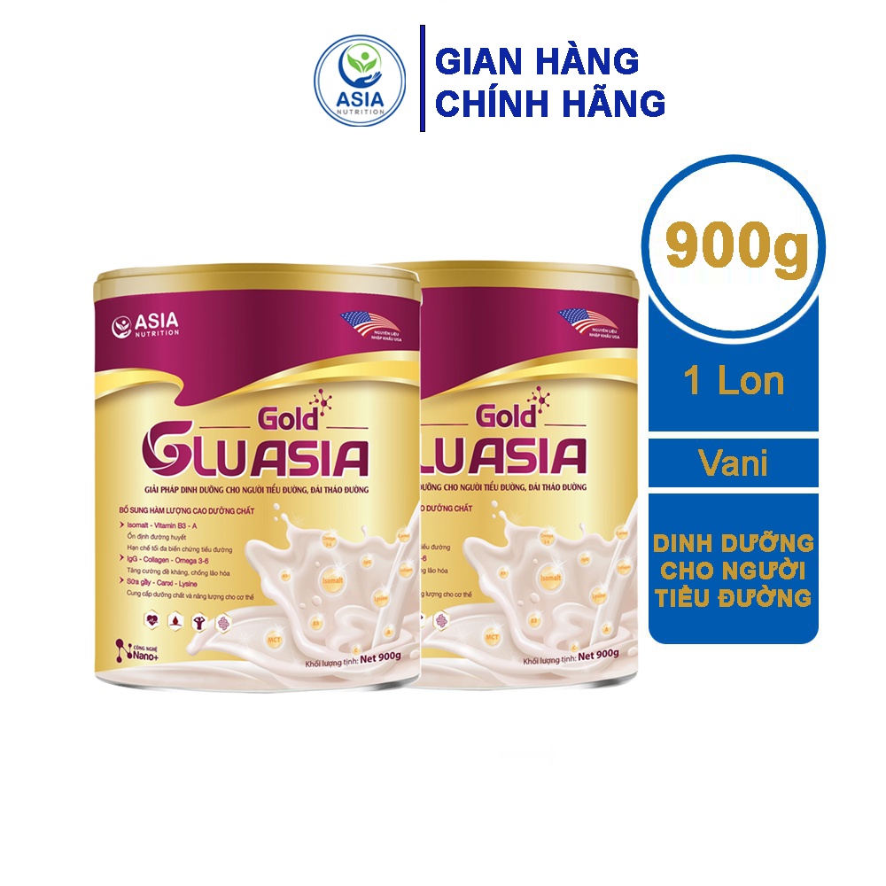 Sữa tiểu đường Glu Asia Gold chính hãng cao cấp ASIA NUTRITION cung cấp dinh dưỡng, năng lượng cho người tiểu đường