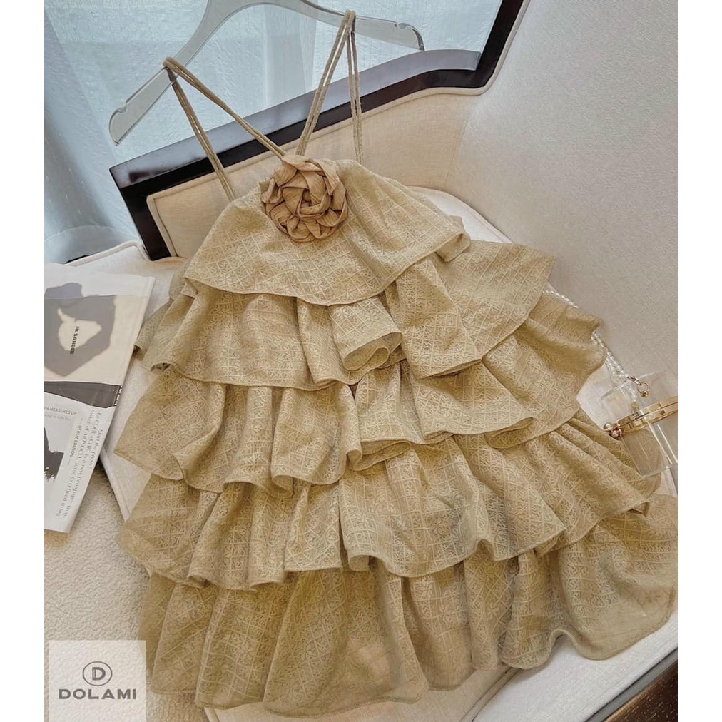 Váy Yếm Tầng Xòe Ren Siêu Hót