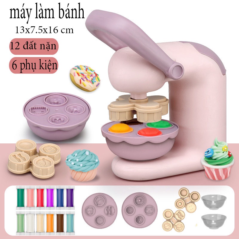 Đồ Chơi Đất Nặn,Máy làm mỳ,Máy làm bánh,Máy làm kem