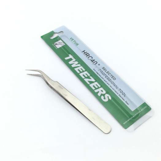 Nhíp Gắp Tweezers Vetus Đầu Cong