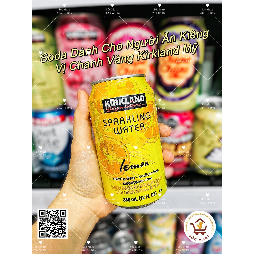 Soda Dành Cho Người Ăn Kiêng 𝐒𝐩𝐚𝐫𝐤𝐥𝐢𝐧𝐠 𝐖𝐚𝐭𝐞𝐫 𝐊𝐈𝐑𝐊𝐋𝐀𝐍𝐃 𝐭𝐫𝐚́𝐢 𝐜𝐚̂𝐲 ⚡ ĂN KIÊNG⚡Chuẩn Hàng Mỹ