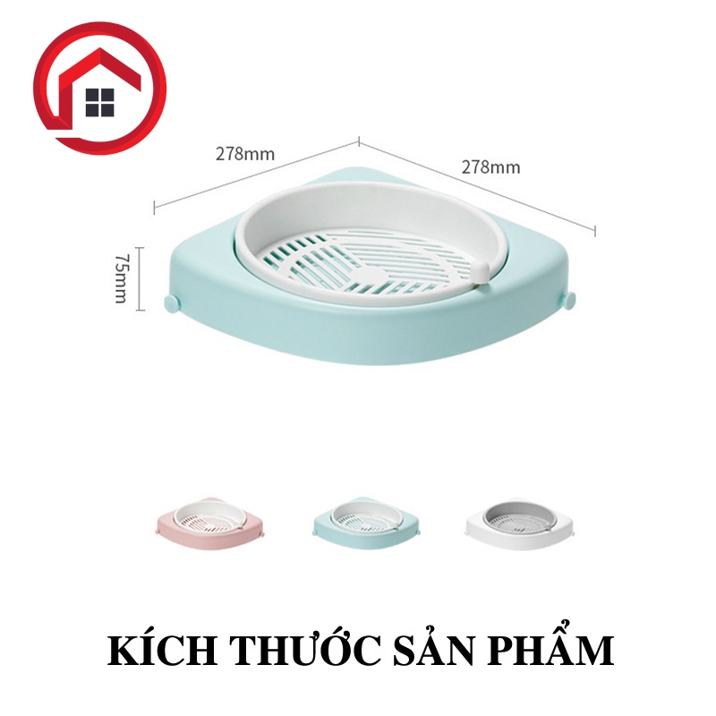 Kệ nhà tắm GADU xoay 360 kèm miếng dính dán tường chắc chắn