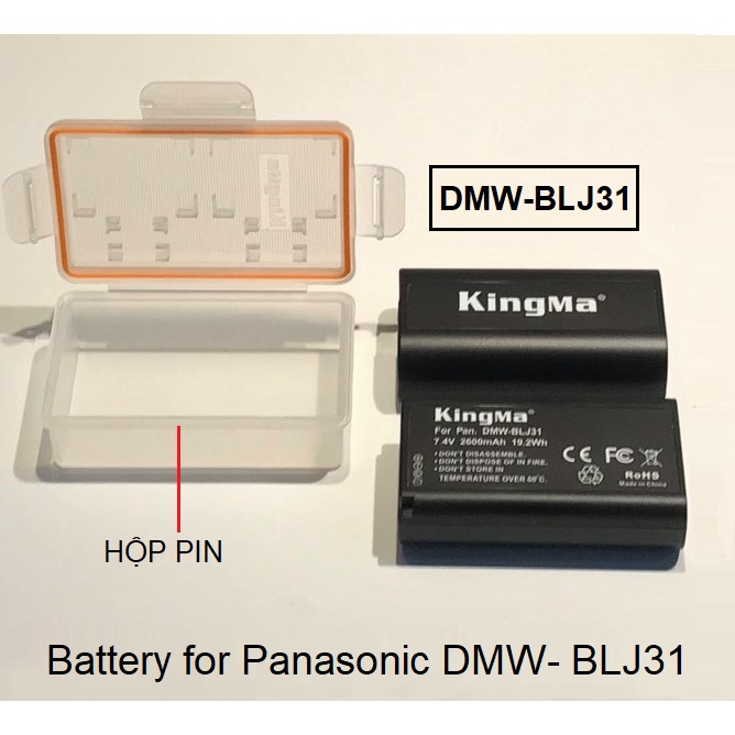 Pin, Sạc thay thế chính hãng dùng cho máy ảnh Panasonic Lumix S1, S5 : DSTE DMW-BLK22 & Kingma DMW-BLJ31