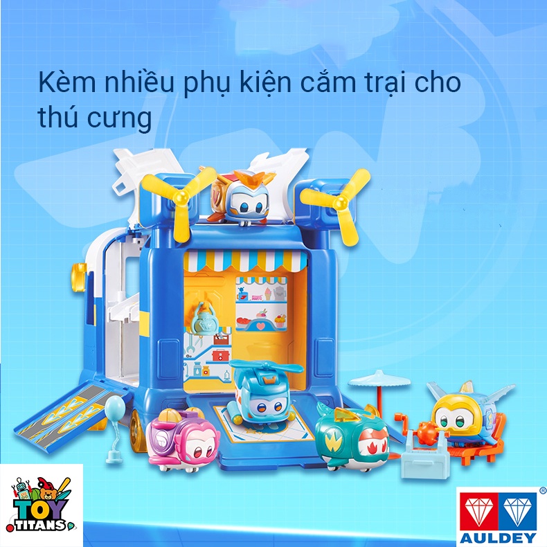Đội bay siêu đẳng SUPERWINGS - Xe Thú Cưng Siêu Cấp - Chứa được 10 thú cưng siêu cấp cho bé mang đi dễ dàng