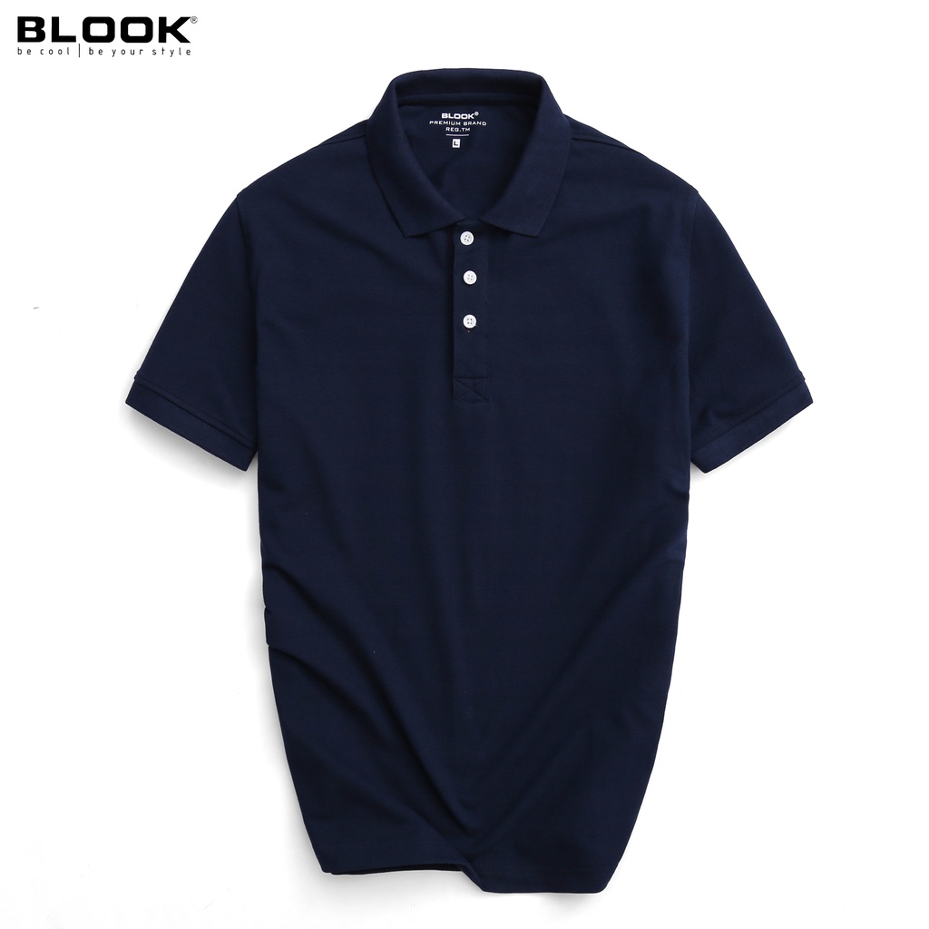 Áo thun POLO nam BLOOK cổ bẻ BASIC CVC vải cá sấu Cotton kháng khuẩn, chống nhăn, thoáng mát mã 35680