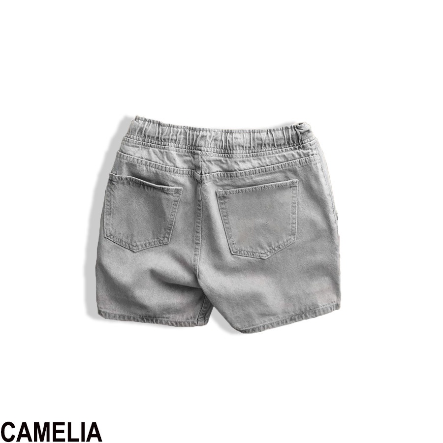 Quần Short Jean  Nam Cao Cấp 2 màu Xanh và Xám , form Slimfit trên gối, co giãn