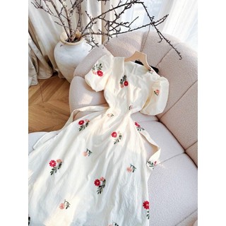 BIGSIZE ĐẦM HOA DÀI CỔ TRÒN MAXI