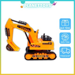 Đồ Chơi An Toàn, Xe Múc Bọc Bánh Xích Kèm 300g Hạt Gỗ Cho Bé Chơi Trò Xúc Cát Vui Nhộn