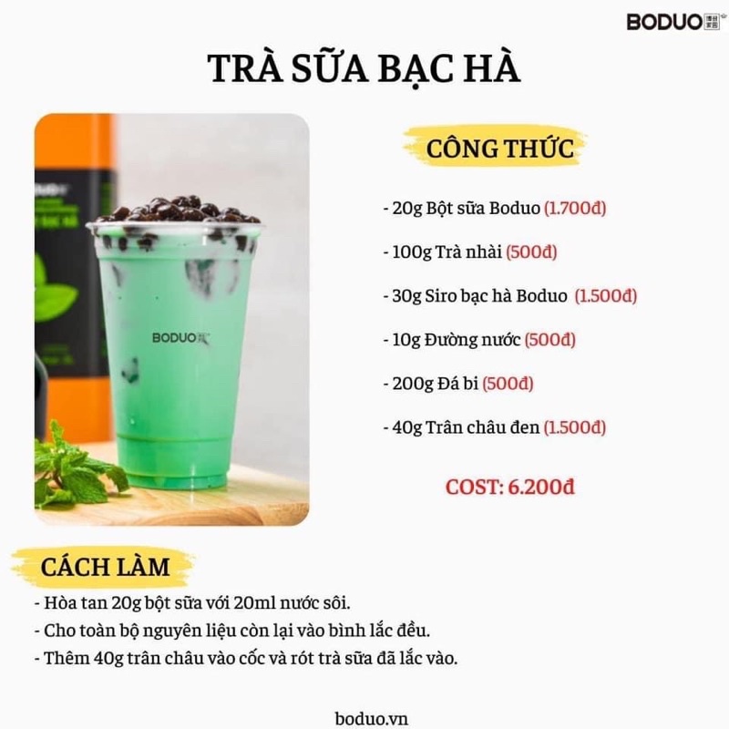 IRO BODUO BẠC HÀ và NHIỀU VỊ có kèm công thức chai 2 lít
