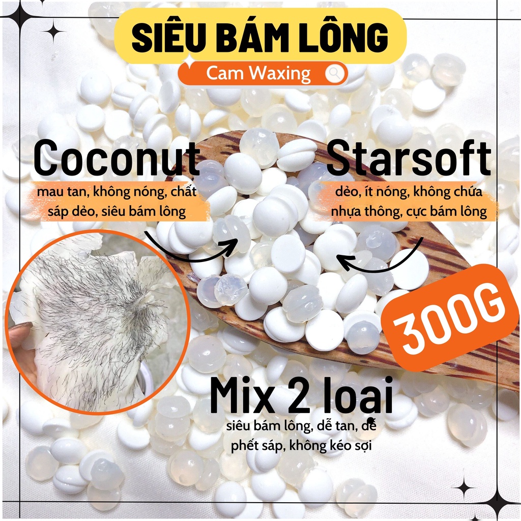 300gr Sáp Wax Lông Nóng Hard Wax Bean Chính Hãng Siêu Bám Lông Triệt Lông
