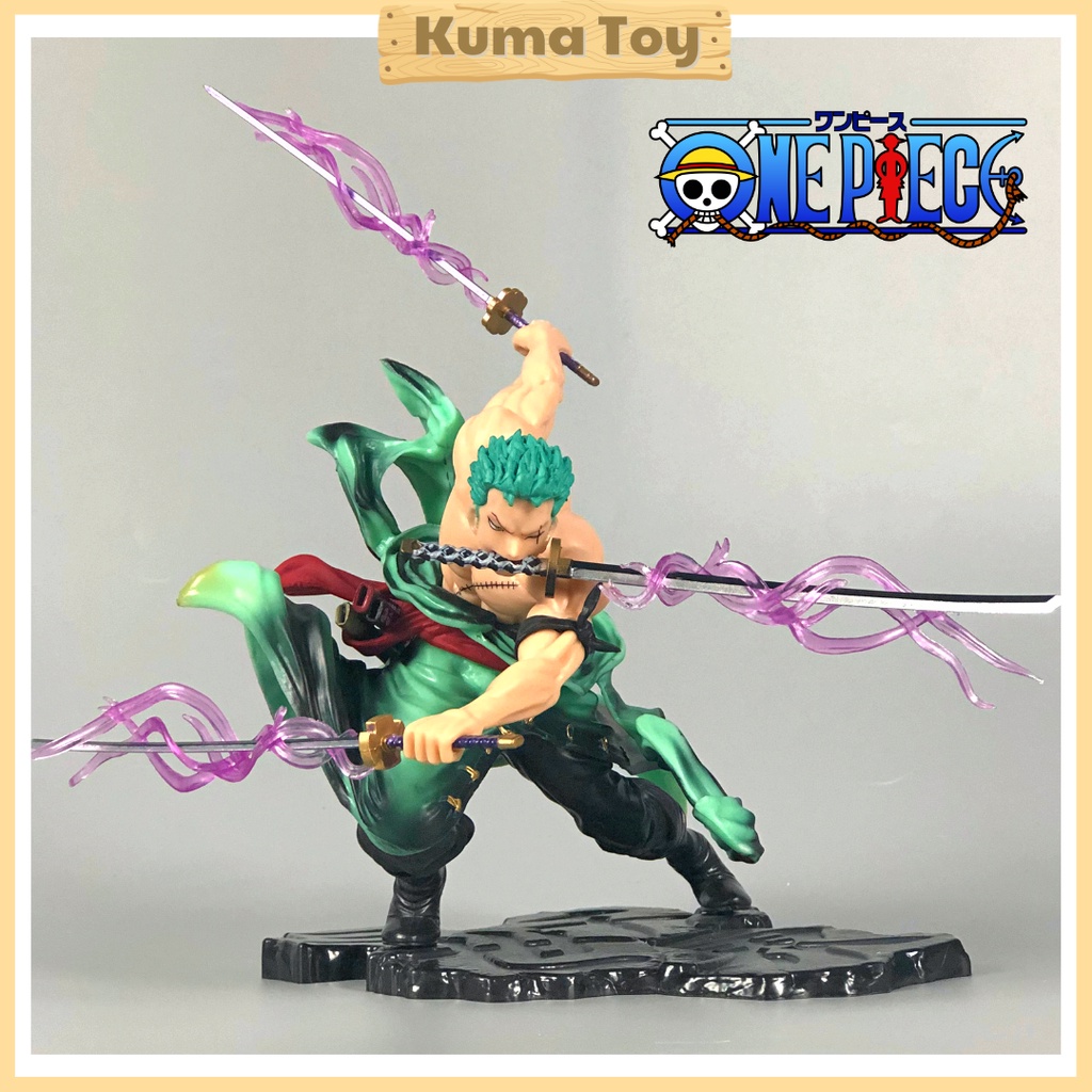 Mô hình Zoro 3000 Thế giới cao 27cm áo xanh hàng loại 1 - figure anime One Piece Luffy vua hải tặc [Chất lượng cao]