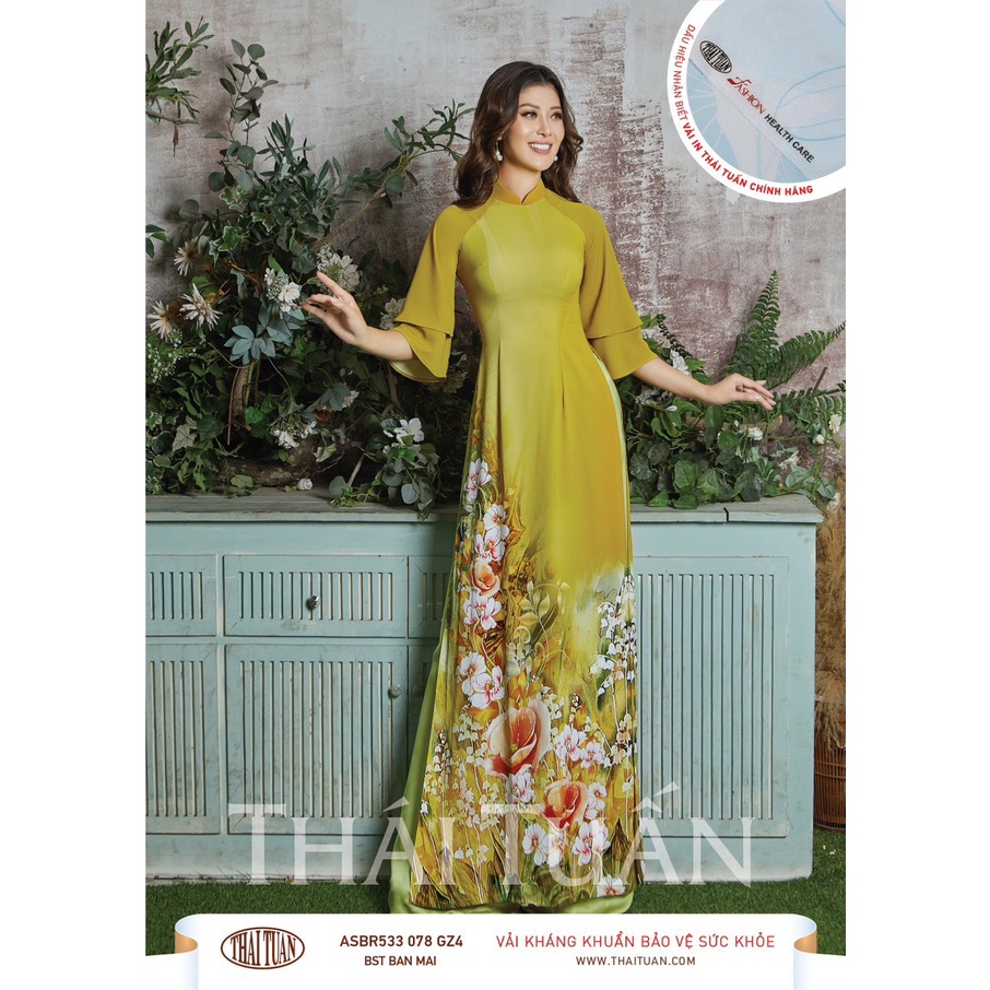 Vái áo dài thái tuấn thiết kế