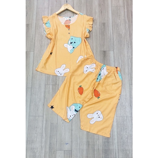 Bộ tole lửng nữ phối nút cổ 47-74kg
