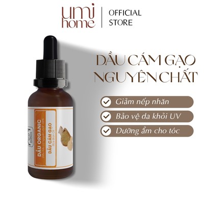 Dầu Cám Gạo dưỡng da hữu cơ UMIHOME nguyên chất | Rice bran oil Organic 10ml