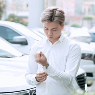 Áo sơ mi nam dài tay,sơ mi trắng công sở,vải coton lụa cao cấp thoáng mát không nhăn