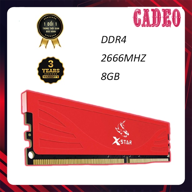 Ram PC DDR4 8GB BUS 2666/3200MHZ XSTAR có tản bảo hành chính hãng 36 tháng