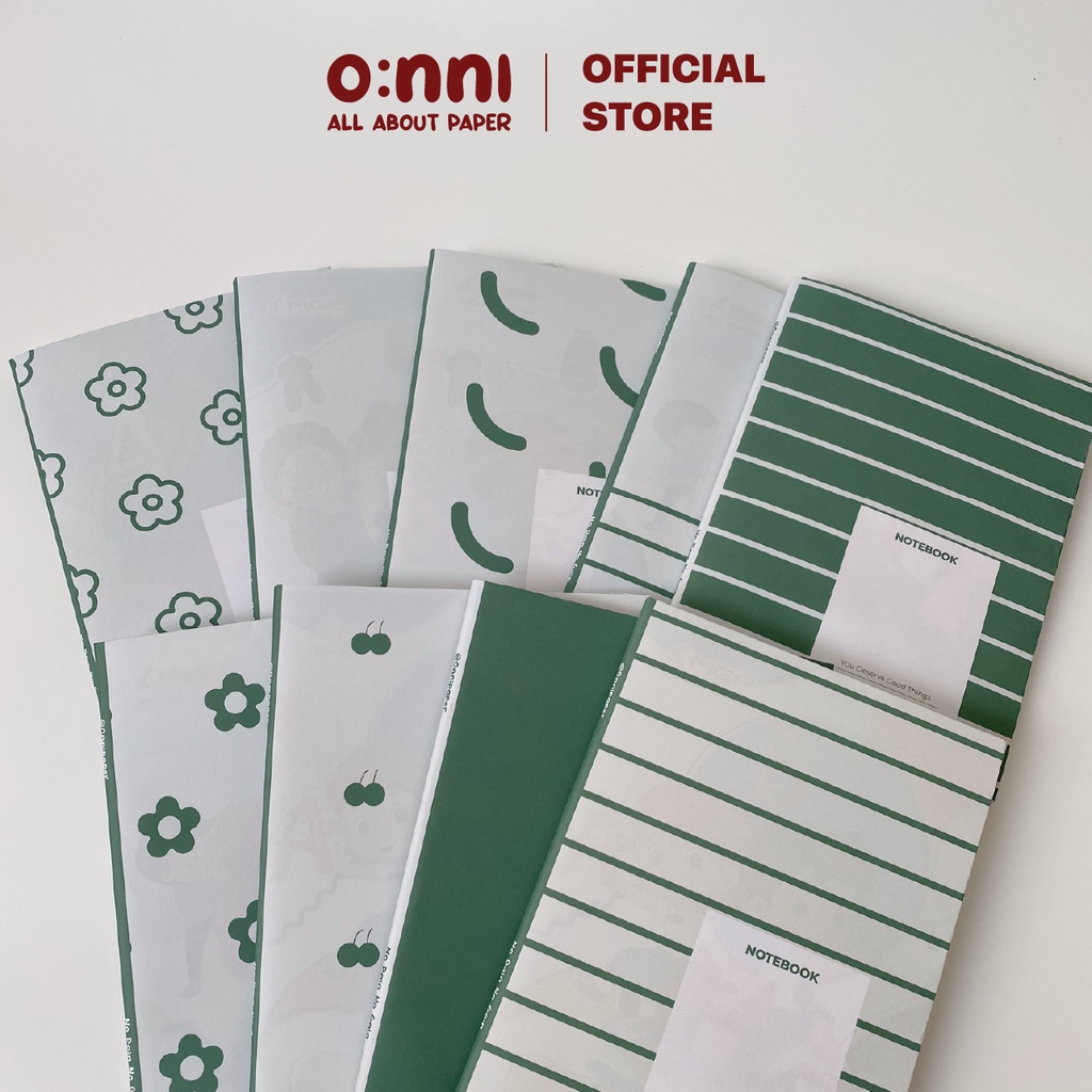 Giấy bao vở/bao sách dễ thương tối giản 2023 - Giấy Plain 100gsm - Tặng kèm nhãn vở - Xanh lá