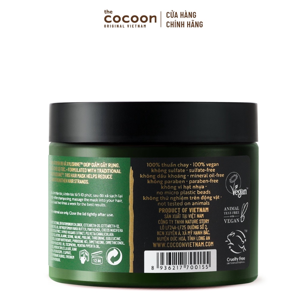 HÀNG TẶNG KHÔNG BÁN - Kem ủ tóc bưởi Cocoon giảm gãy rụng và làm mềm tóc 200ml
