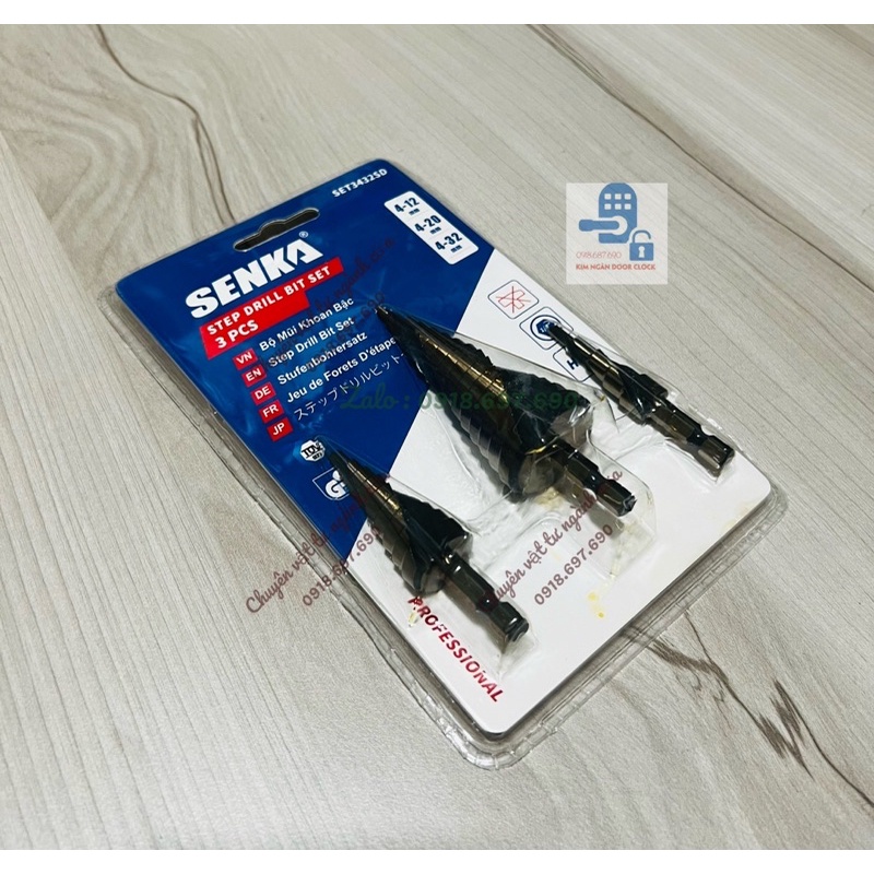 Bộ 3 mũi khoan tháp cao cấp SENKA