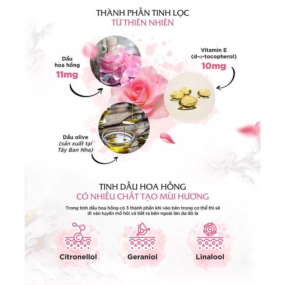 Viên Uống DHC Hoa Hồng Làm Thơm Cơ Thể 30 Ngày 60 Viên Bulgarian Rose Capsule Nhật Bản