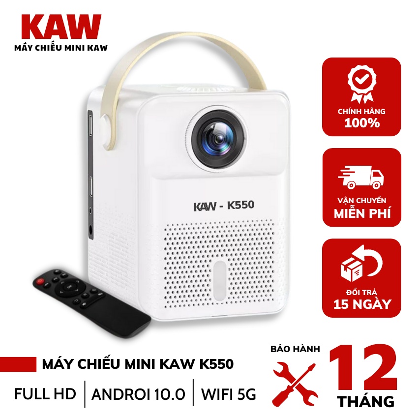 Máy Chiếu Mini Siêu Nét KAW K550 Plus Siêu Rẻ, Full Hd, KếT NốI Máy Tính, Điện Thoại