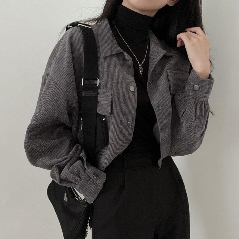 🌸KHOÁC CROPTOP NHUNG TĂM🌸_[Hàng Sẵn]