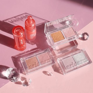 Nhũ mắt bắt sáng Peripera Duo Pocket Glitter Shadow 2 ô