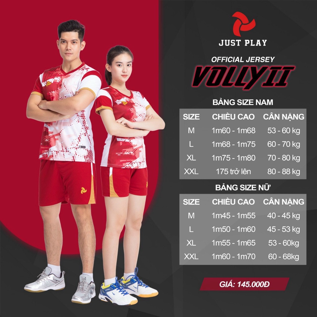 Bộ Quần Áo Bóng Chuyền Justplay Volly 2 - Mềm Mại - Thoáng Khí