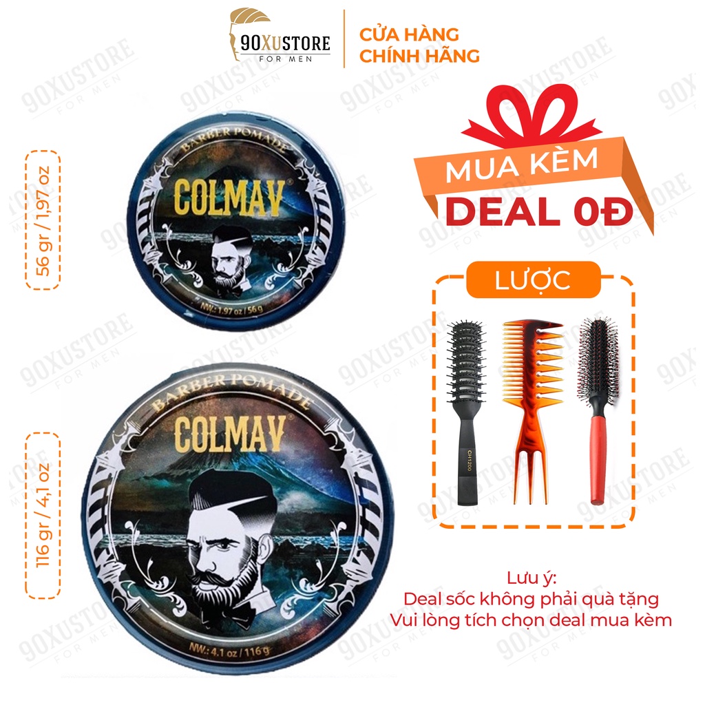 Sáp vuốt tóc nam Colmav Barber Pomade Blue , tạo kiểu tóc , giữ nếp tóc