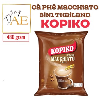 Cà Phê Kopiko Macchiato 3in1 Chính Hiệu Thái Lan - Kopiko Macchiato 3in1 Instant Coffee Thailand 480g