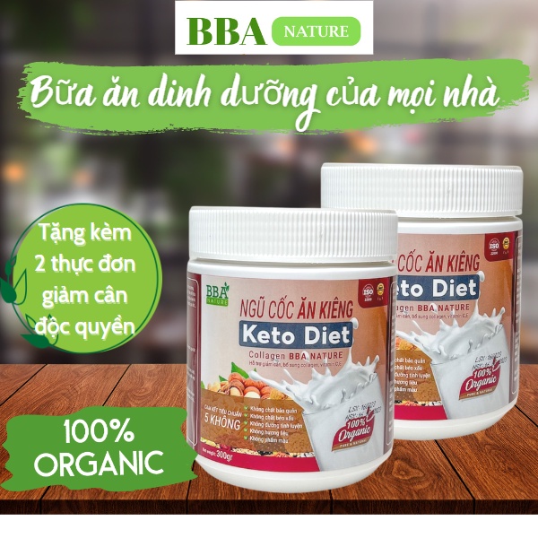 Bột ngũ cốc ăn kiêng Keto Diet Collagen Bba Nature, bổ sung collagen