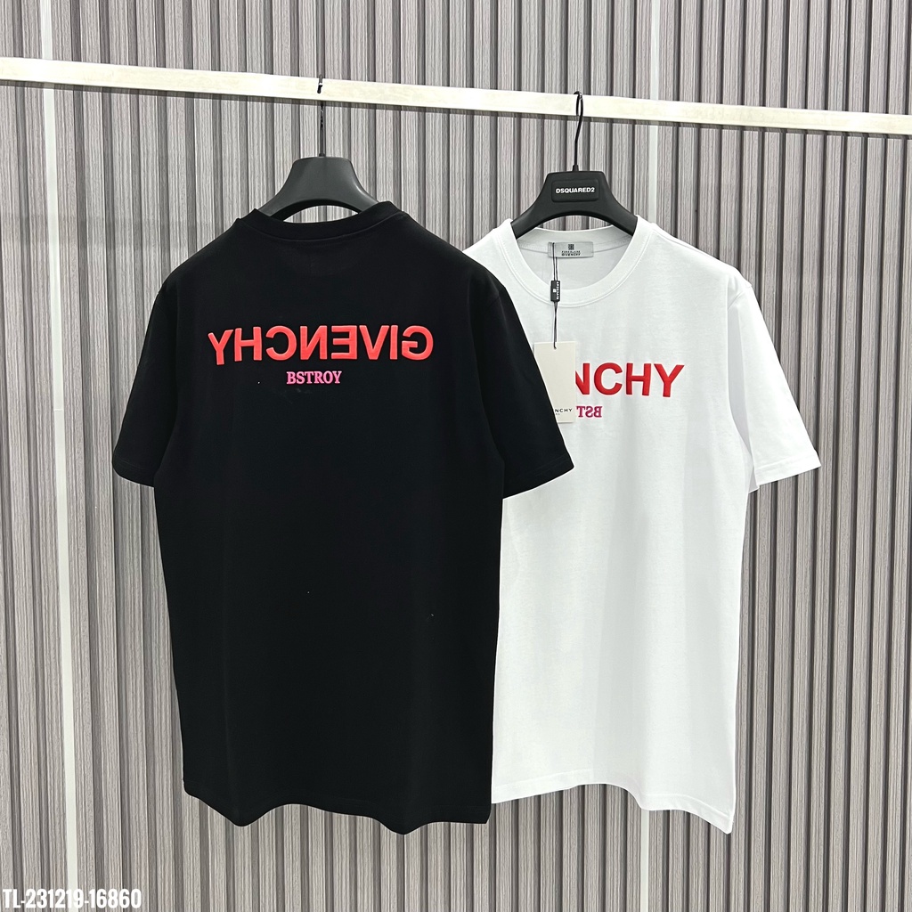 🔥Hot🔥Áo thun Givenchy in chữ nổi thiết kế hot trend Nam nữ New 2023