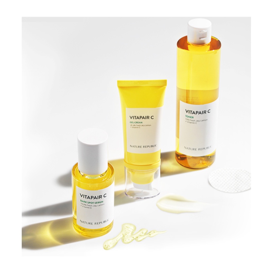 Bộ dưỡng sáng da mờ thâm Nature Republic Vita Pair C Blemish Serum Special Set