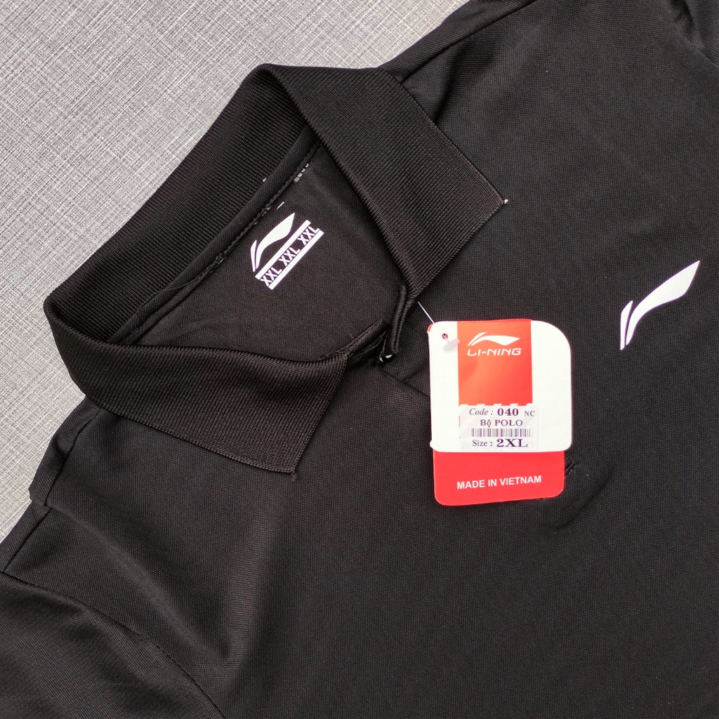 Bộ Thể Thao nam mùa hè Lining bộ đồ nam mùa hè cộc tay chất poly cá sấu co dãn vận động thoải mái Hanh shop BNL105