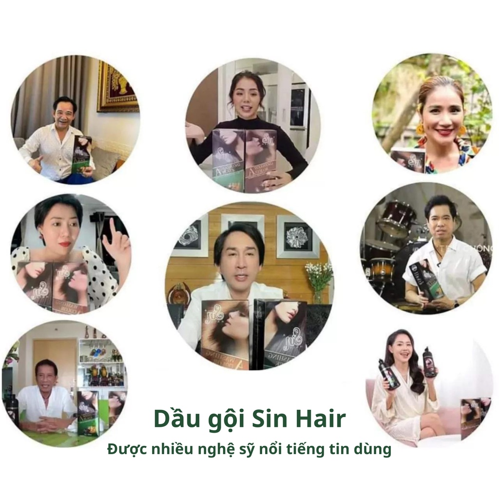 Dầu gội phủ bạc SIN HAIR chính hãng Nhật Bản, thành phần nhân sâm tự nhiên giúp đen tóc, nâu tóc từ lần gội đầu tiên.