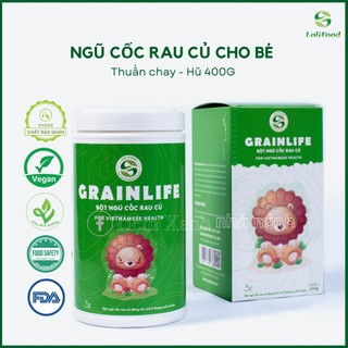 Ngũ cốc rau củ ăn dặm cho bé từ 5 tháng tuổi LoliFood, hũ 400G - Tiệm Xanh nhà mình